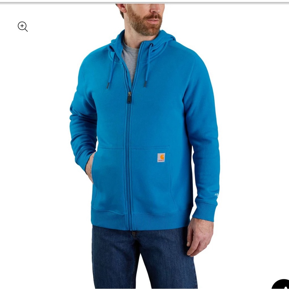 Carhartt Men's Blue Lightweight Force  Full zip Hoodie
